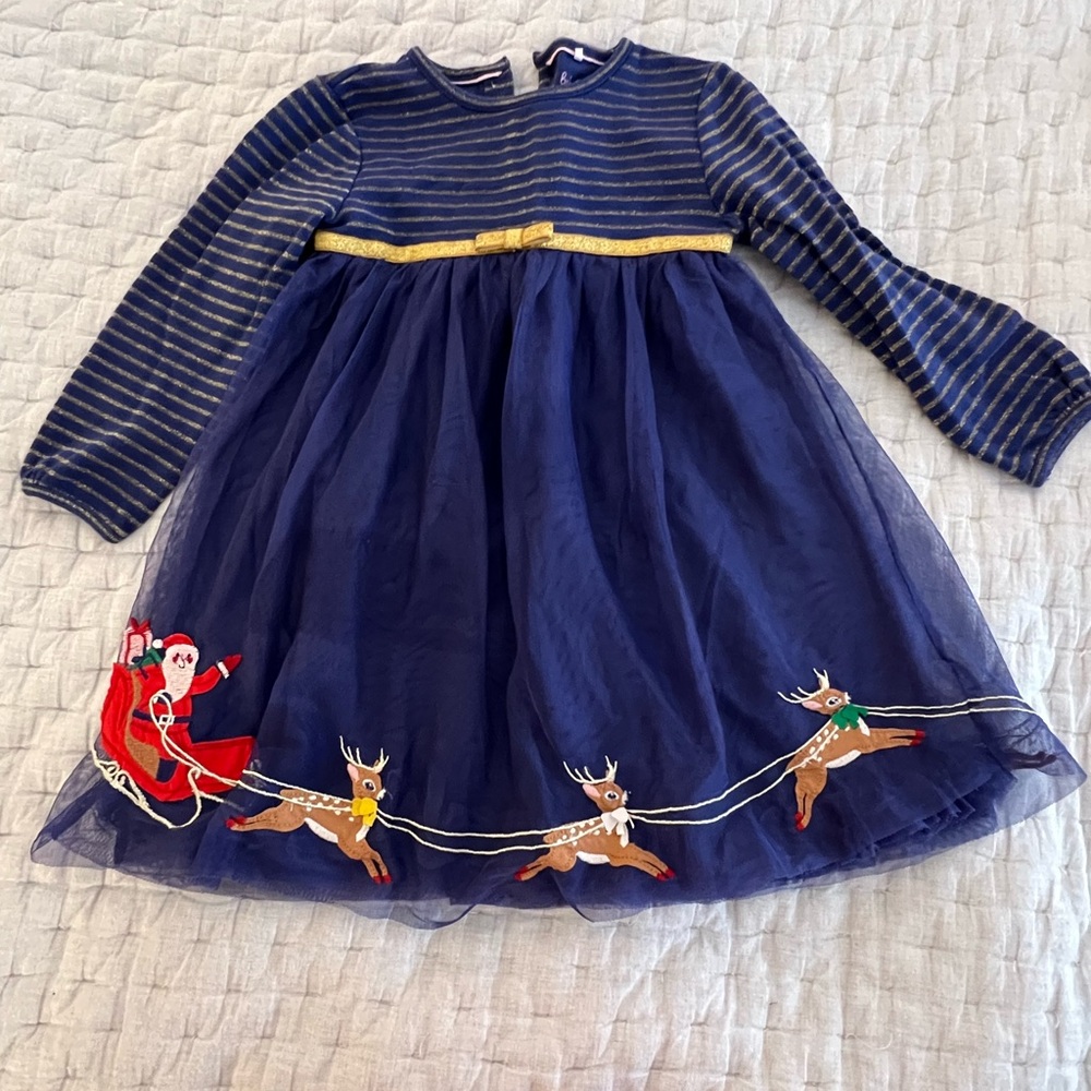 GUC Baby Boden Santa Tulle Dress Size 2-3